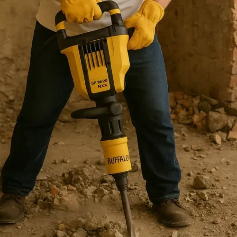 Martelo Demolidor Buffalo em uso